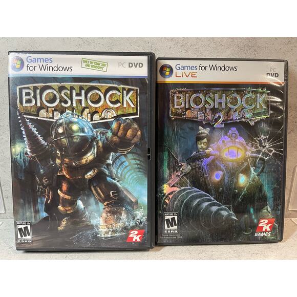 Bundle - Bioshock and Bioshock 2 PC DVD 2K Original with Manuals - Picture 1 of 7